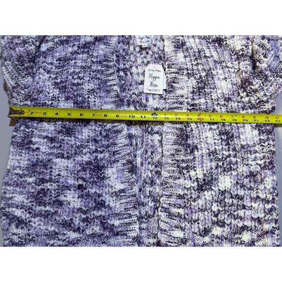 Hippie Rose Lavender Combo Knit Cardigan Sweater S - Picture 5 of 12